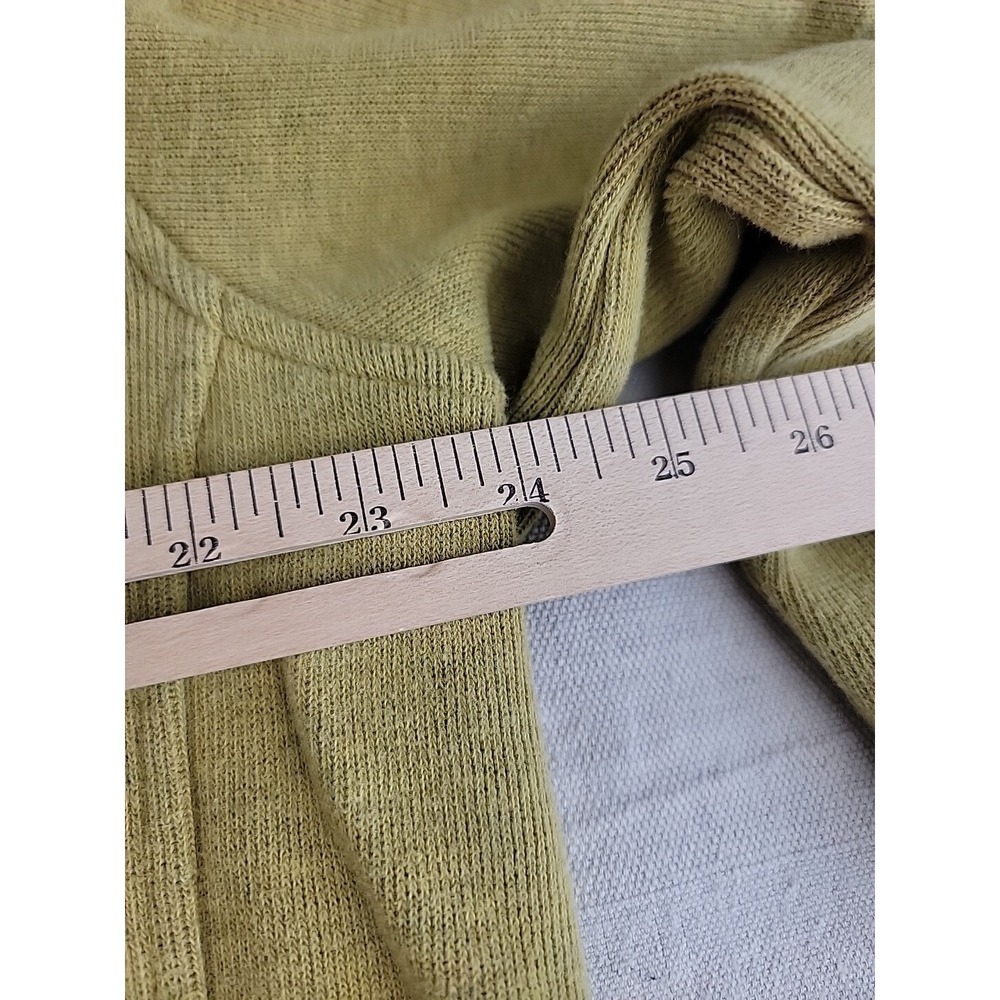 Orvis Ribbed Cotton Top Womens XL Green Long Sleeve Crewneck Side‎ Slit Outdoor - Picture 11 of 13
